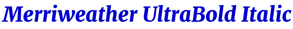 Merriweather UltraBold Italic font